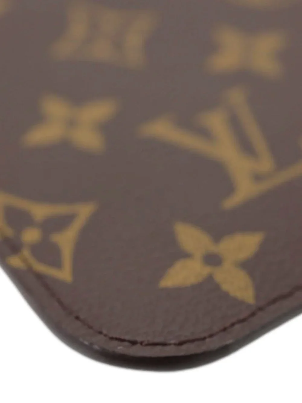 Louis Vuitton  Monogram Canvas Wristlet Pouch Brown